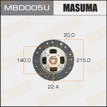 Disque d'embrayage MASUMA MBD005U