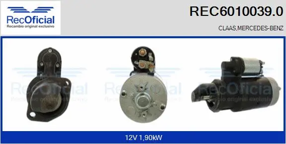 Démarreur RECOFICIAL REC6010039.0