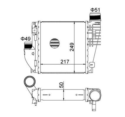 Refroidisseur d'air de suralimentation HART 621 405
