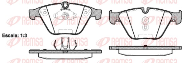 Kit de plaquettes de frein, frein à disque REMSA 0857.20