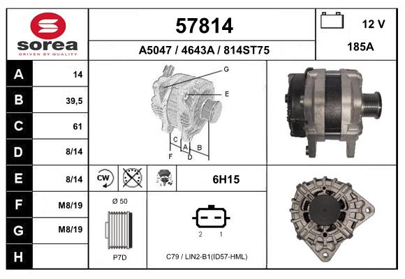 Alternateur EAI 57814