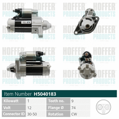 Démarreur HOFFER H5040183