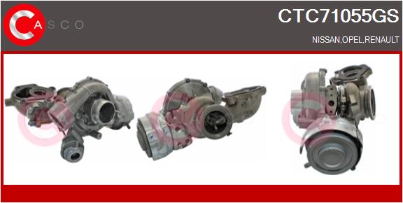 Turbocompresseur, suralimentation CASCO CTC71055GS