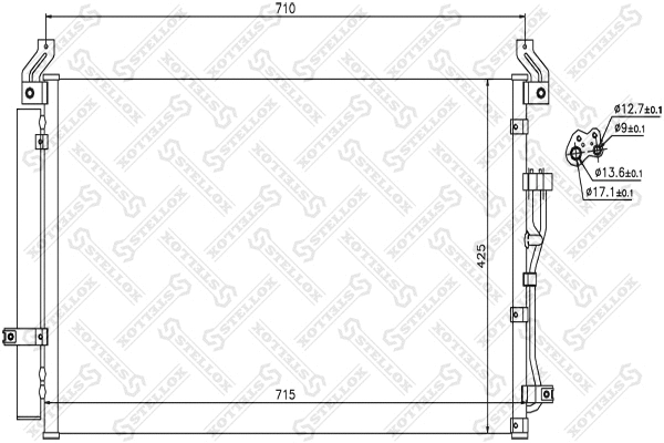 Condenseur, climatisation STELLOX 10-45281-SX