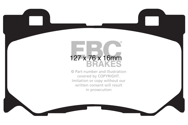 Kit de plaquettes de frein, frein à disque EBC Brakes DP31823C