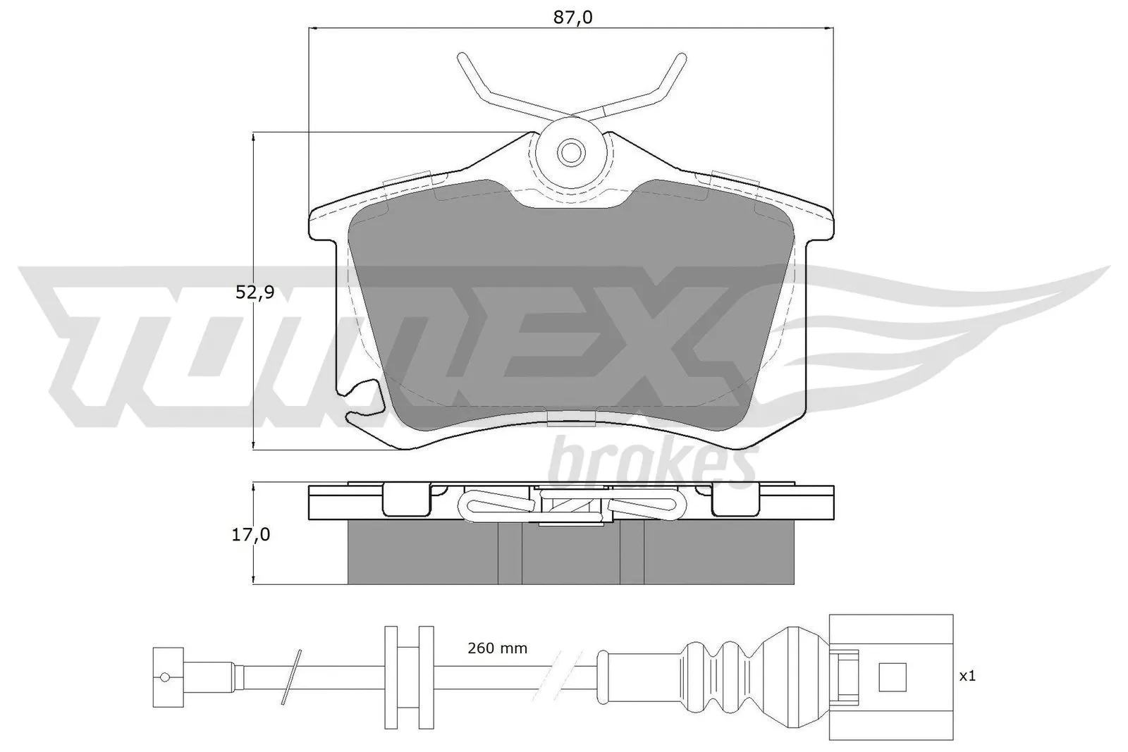 Kit de plaquettes de frein, frein à disque TOMEX Brakes TX 16-15
