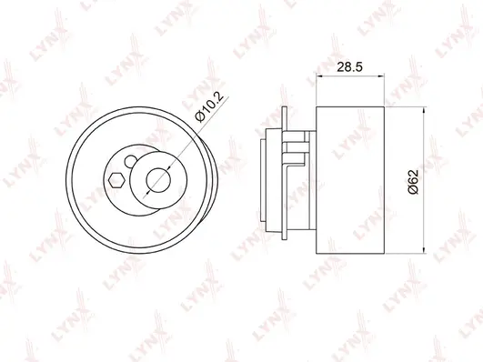 Poulie de tension, courroie crantée LYNXAUTO PB-1046