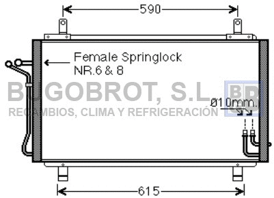 Condenseur, climatisation BUGOBROT 62-DN5329