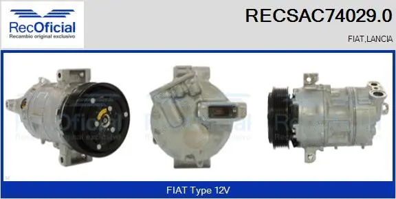Compresseur, climatisation RECOFICIAL RECSAC74029.0