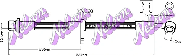 Flexible de frein KAWE H7633Q
