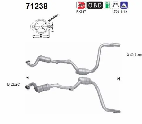 Catalyseur AS 71238