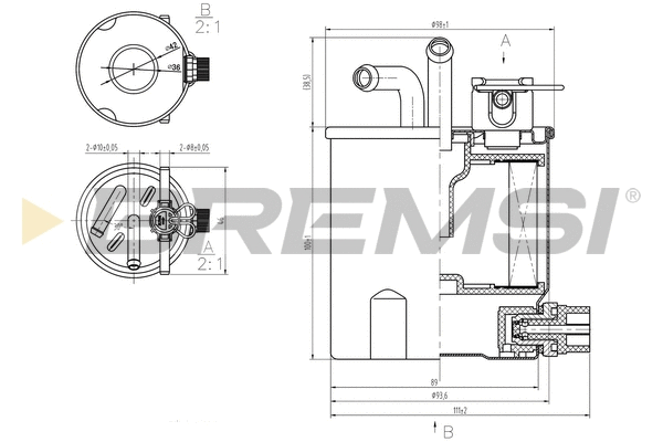 Filtre à carburant BREMSI FE0833