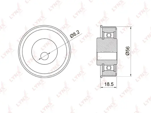 Poulie de tension, courroie crantée LYNXAUTO PB-1037