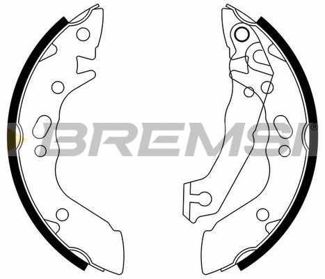 Jeu de mâchoires de frein BREMSI GF0736