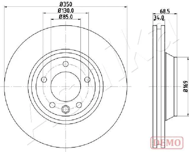 Disque de frein ASHIKA 60-00-0931C