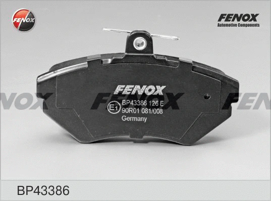 Kit de plaquettes de frein, frein à disque FENOX BP43386