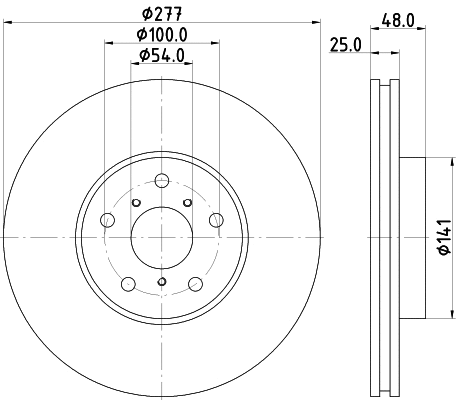 Disque de frein PAGID 55404