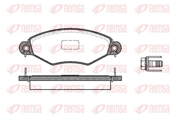 Kit de plaquettes de frein, frein à disque REMSA 0643.10
