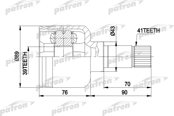Jeu de joints, arbre de transmission PATRON PCV5020