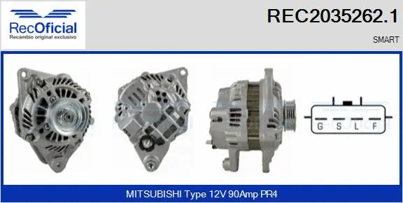 Alternateur RECOFICIAL REC2035262.1