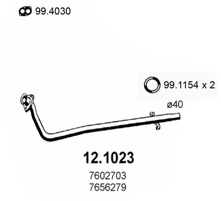 Tuyau d'échappement ASSO 12.1023