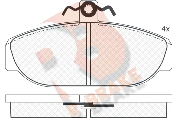 Kit de plaquettes de frein, frein à disque R BRAKE RB1014