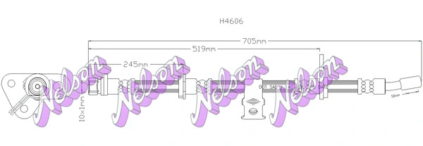 Flexible de frein KAWE H4606