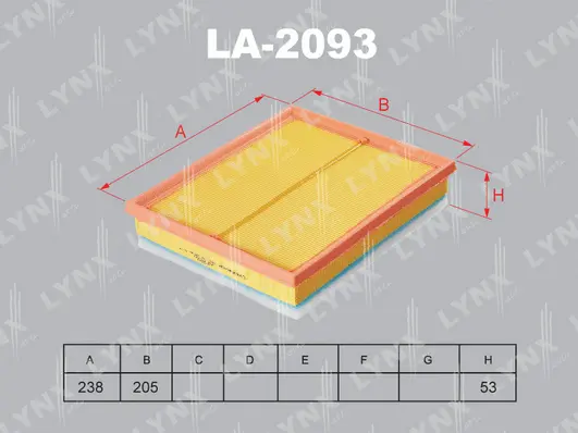 Filtre à air LYNXAUTO LA-2093