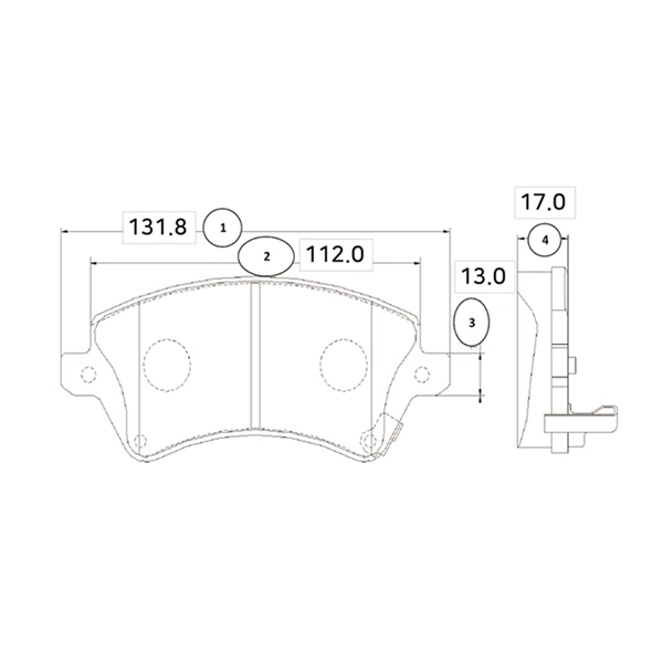 Kit de plaquettes de frein, frein à disque CTR GK1055
