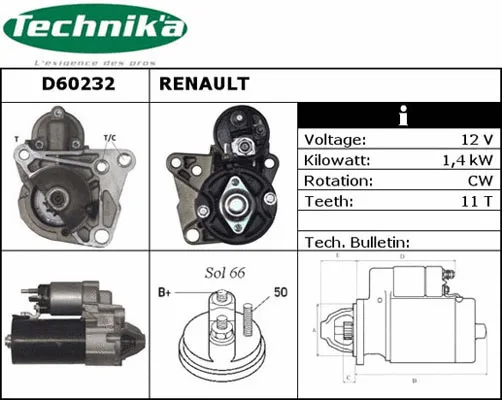 Démarreur Technika D60232