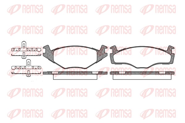 Kit de plaquettes de frein, frein à disque REMSA 0171.60