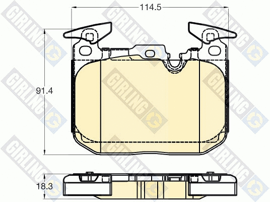 Kit de plaquettes de frein, frein à disque GIRLING 6120315