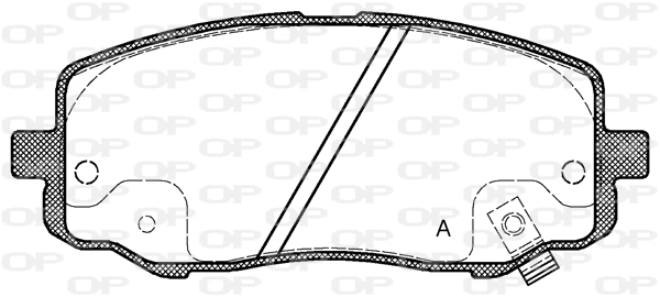 Kit de plaquettes de frein, frein à disque OPEN PARTS BPA1133.12