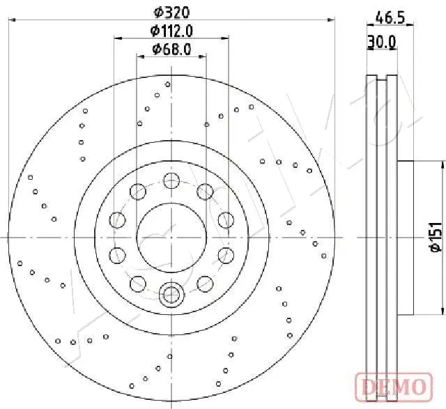 Disque de frein ASHIKA 60-00-0913C