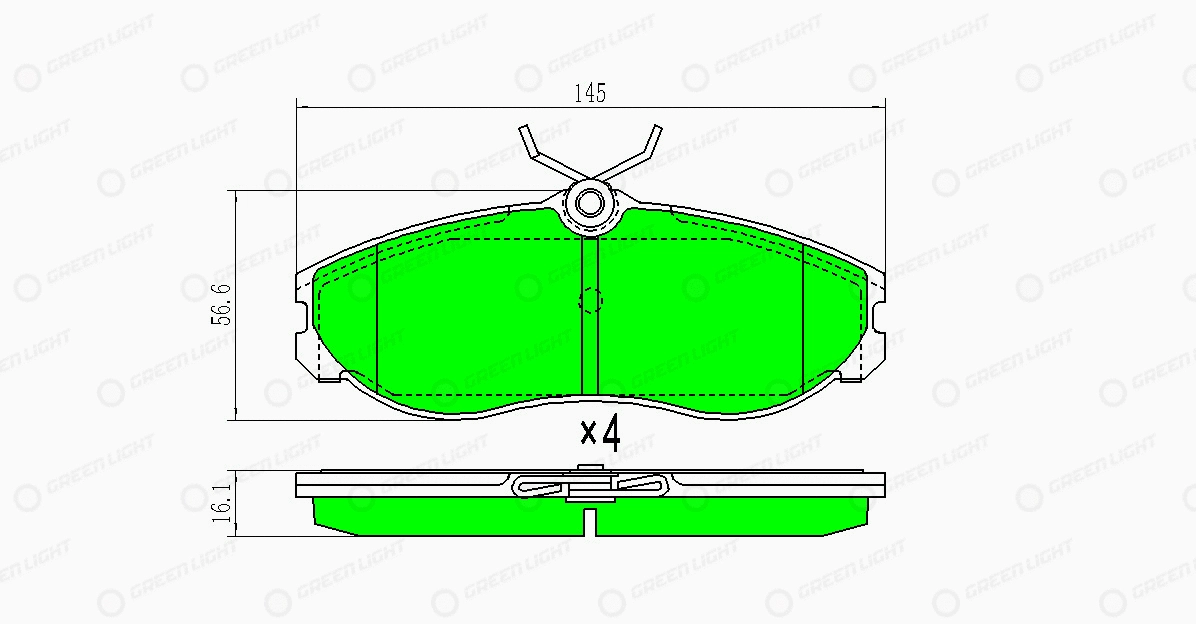 Kit de plaquettes de frein, frein à disque Automotive Adriado GLBP0225
