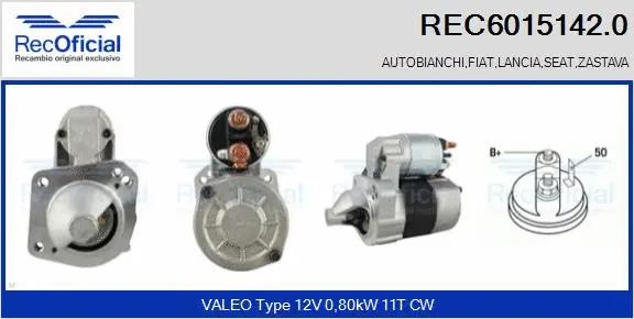 Démarreur RECOFICIAL REC6015142.0