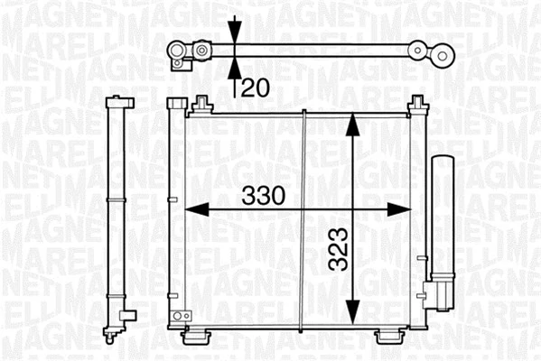 Condenseur, climatisation MAGNETI MARELLI 350203630000