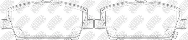 Kit de plaquettes de frein, frein à disque NiBK PN8866