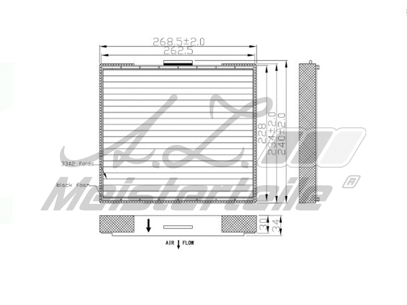 Filtre, air de l'habitacle A.Z. Meisterteile AZMT-41-010-1537