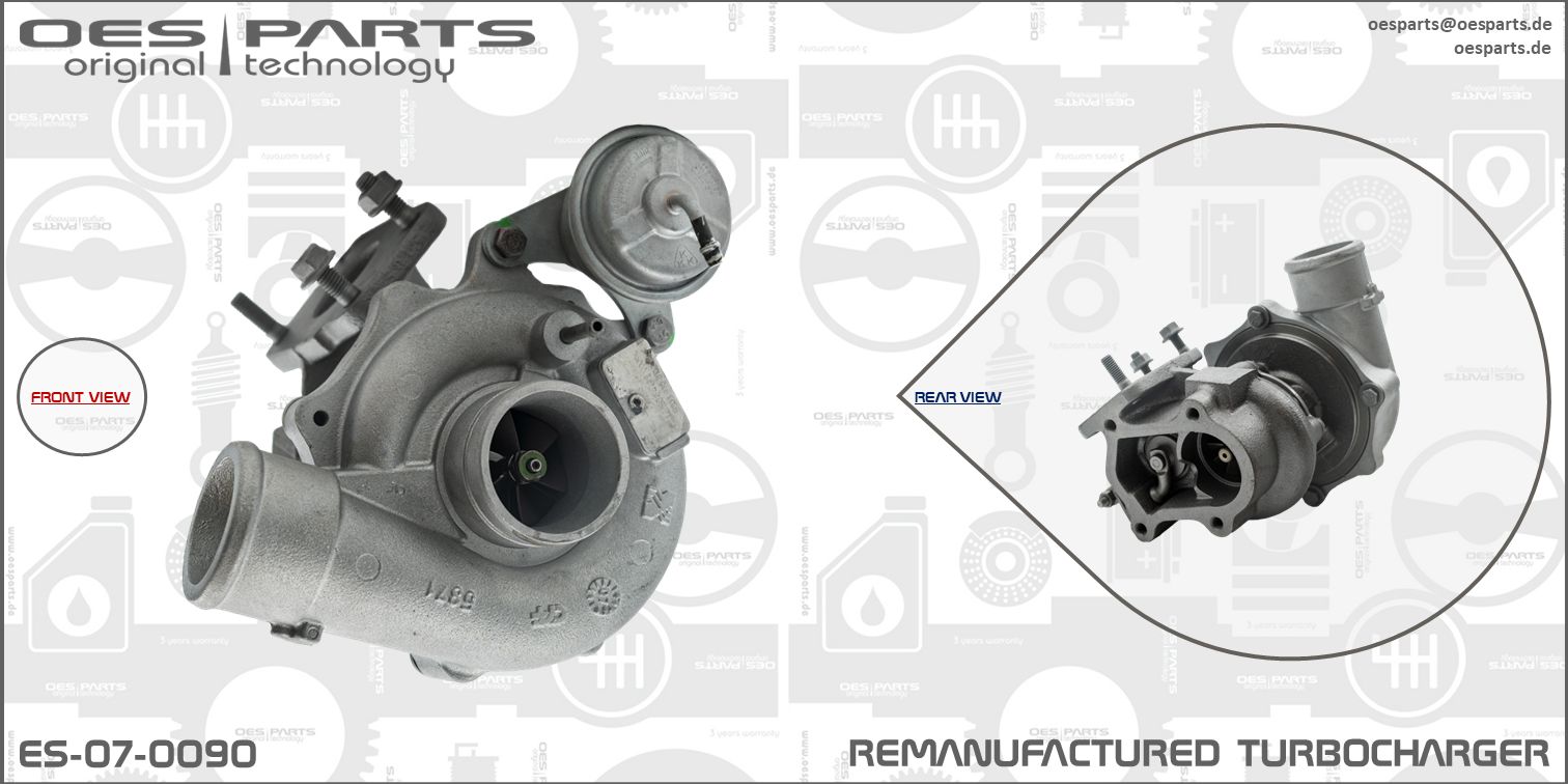 Turbocompresseur, suralimentation OES PARTS ES-07-0090