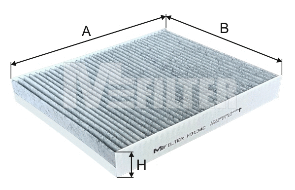 Filtre, air de l'habitacle MFILTER K 9134C