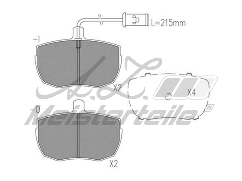 Kit de plaquettes de frein, frein à disque A.Z. Meisterteile AZMT-44-022-1839