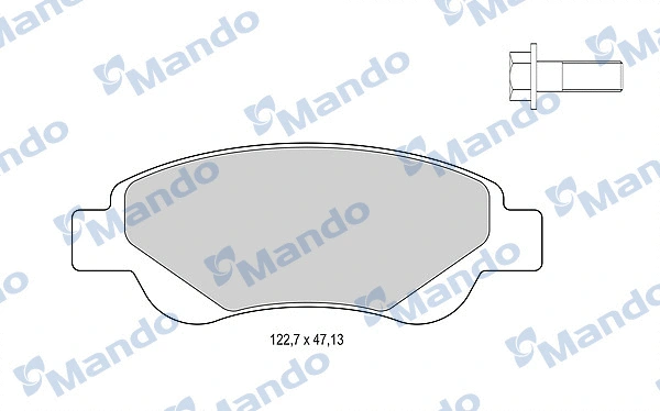 Kit de plaquettes de frein, frein à disque MANDO MBF015479