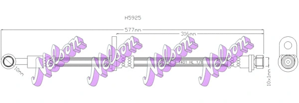 Flexible de frein KAWE H5925
