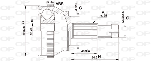 Jeu de joints, arbre de transmission OPEN PARTS CVJ5092.10