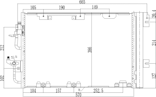 Condenseur, climatisation HART 621 669