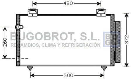 Condenseur, climatisation BUGOBROT 62-TO5411