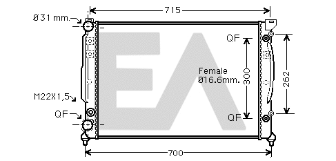 Radiateur, refroidissement du moteur EACLIMA 31R02083
