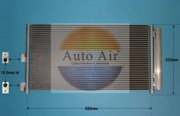 Condenseur, climatisation AUTO AIR GLOUCESTER 16-1104