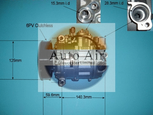 Compresseur, climatisation AUTO AIR GLOUCESTER 14-9689